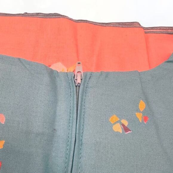 Bernie Dexter Cotton Champagne Celebration Turquoise Pink Mini Dress Size L - Picture 8 of 9